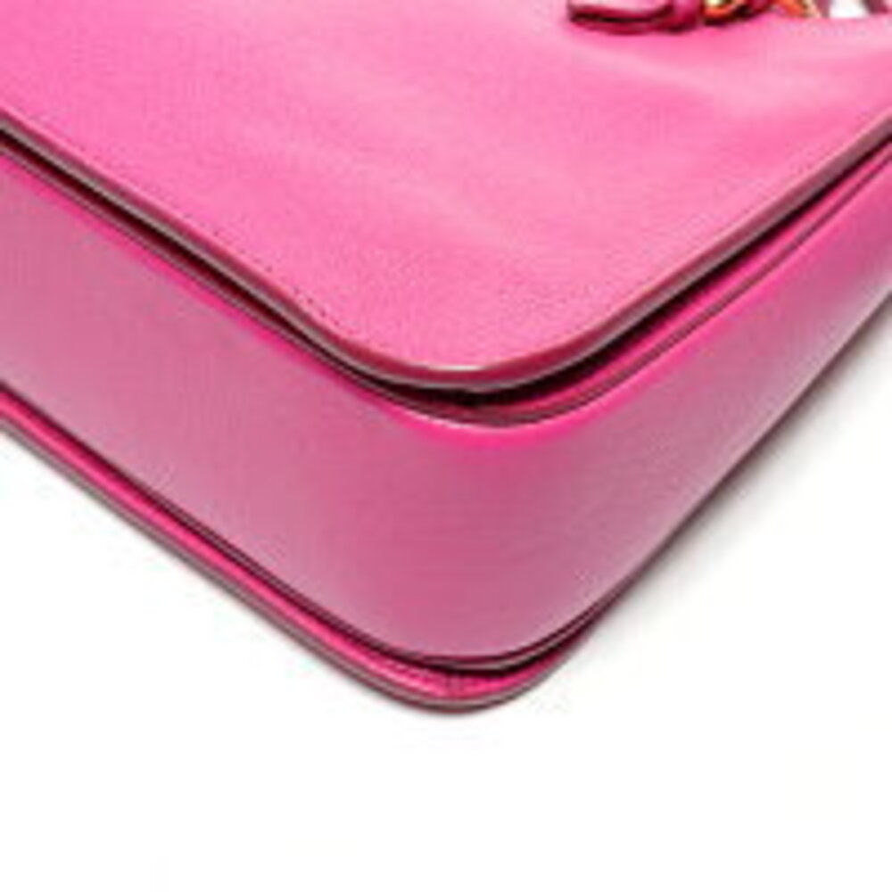 Miu Miu Madras Leather Shoulder Bag Pink - Picture 7 of 13